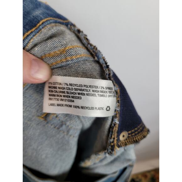 Isabel Maternity Skinny Crop Under Belly Medium Blue Side Panel Jeans Sz 18/34 - Picture 9 of 9